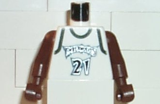 Torso NBA Minnesota Timberwolves #21 (White Jersey) Pattern / Brown NBA Arms