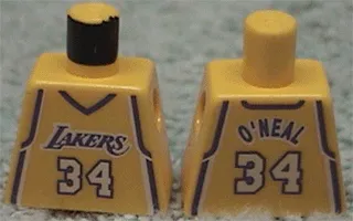 Torso NBA Los Angeles Lakers #34 (Yellow Jersey) Pattern