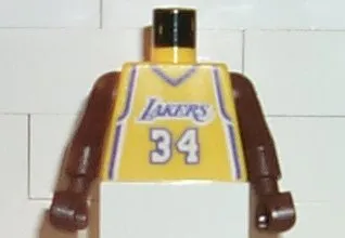 Torso NBA Los Angeles Lakers #34 (Yellow Jersey) Pattern / Brown NBA Arms