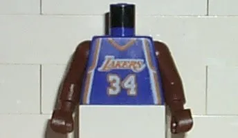 Torso NBA Los Angeles Lakers #34 (Road Jersey) Pattern / Brown NBA Arms