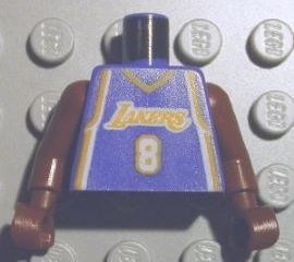 Torso NBA Los Angeles Lakers #8 (Road Jersey) Pattern / Brown NBA Arms