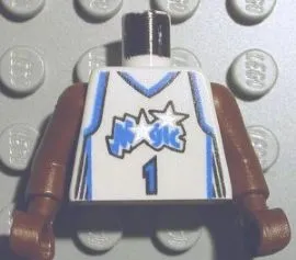 Torso NBA Orlando Magic #1 (White Uniform) Pattern / Brown NBA Arms