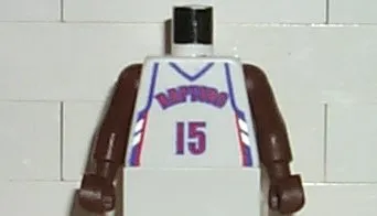 Torso NBA Toronto Raptors #15 (White Uniform) Pattern / Brown NBA Arms