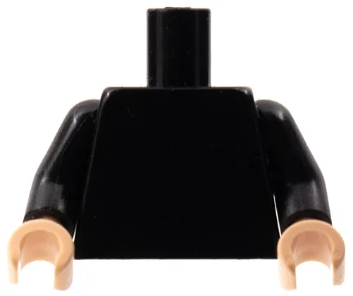 Torso Plain / Black Arms / Light Nougat Hands