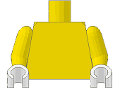 Torso Plain / Yellow Arms / White Hands