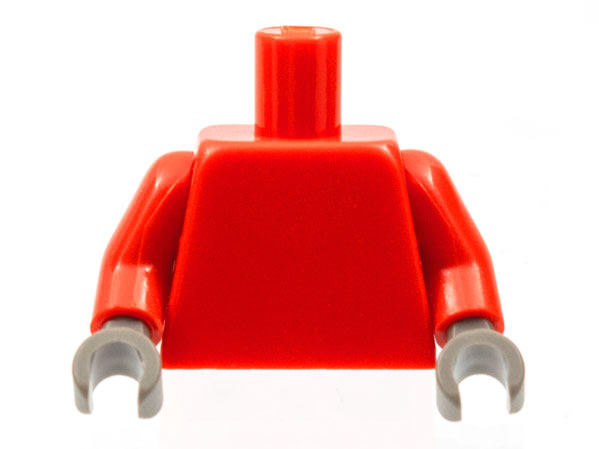 Torso Plain / Red Arms / Dark Gray Hands