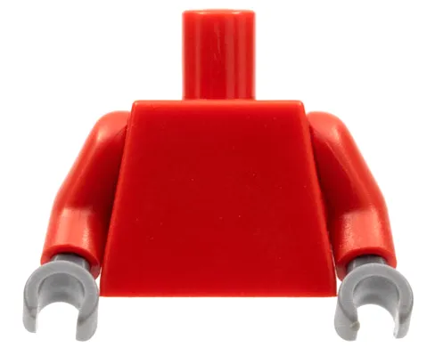 Torso Plain / Red Arms / Dark Bluish Gray Hands