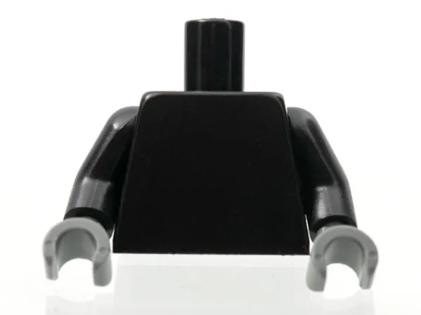 Torso Plain / Black Arms / Dark Bluish Gray Hands