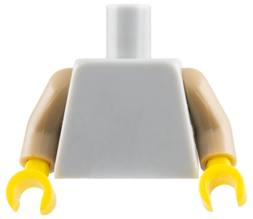 Torso Plain / Dark Tan Arms / Yellow Hands