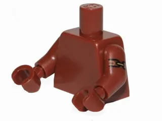 Torso Plain / Reddish Brown Arm Left with Black and Dark Tan Band Pattern / Reddish Brown Arm Right / Reddish Brown Hands