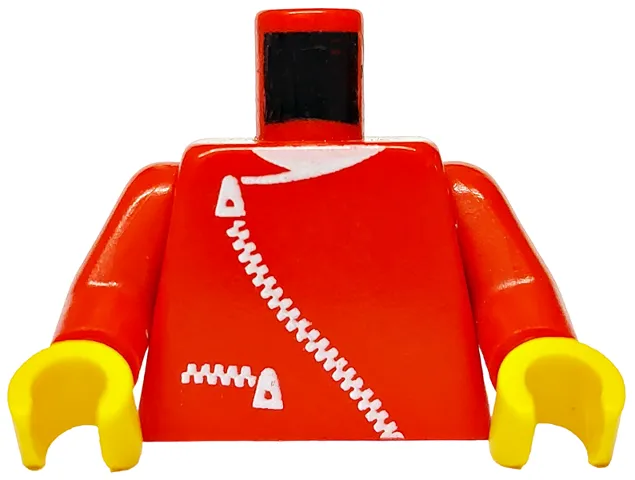 Torso Jacket with White Zippers and Neck Pattern / Red Arms / Yellow Hands