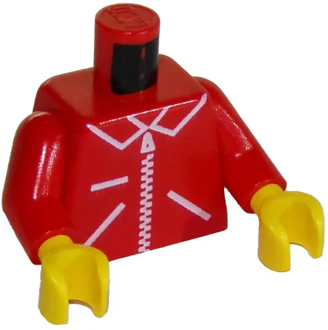 Torso Zipper Straight on Jacket Pattern / Red Arms / Yellow Hands