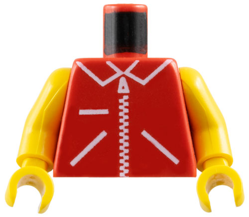 Torso Zipper Straight on Jacket Pattern / Yellow Arms / Yellow Hands