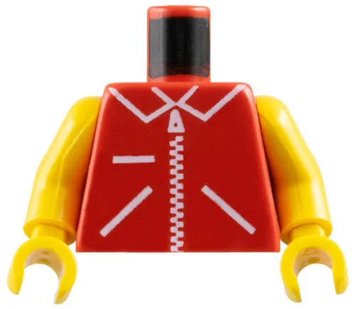 Torso Zipper Straight on Jacket Pattern / Yellow Arms / Yellow Hands