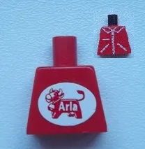Torso Zipper Straight on Jacket with Arla Dairy Logo on Back Pattern (Sticker)