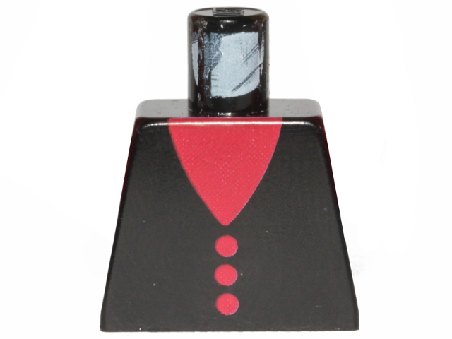 Torso Red V-Neck and Buttons Pattern