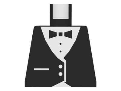 Torso Town Vest Formal with Bow Tie Pattern