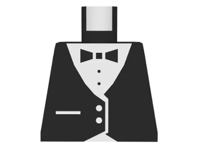 Torso Town Vest Formal with Bow Tie Pattern