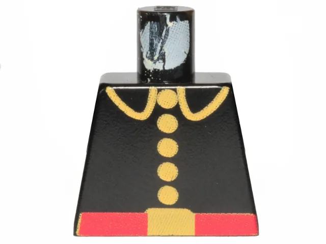Torso Fire Uniform with Red Belt and Yellow Lapels, Buttons, and Buckle Pattern