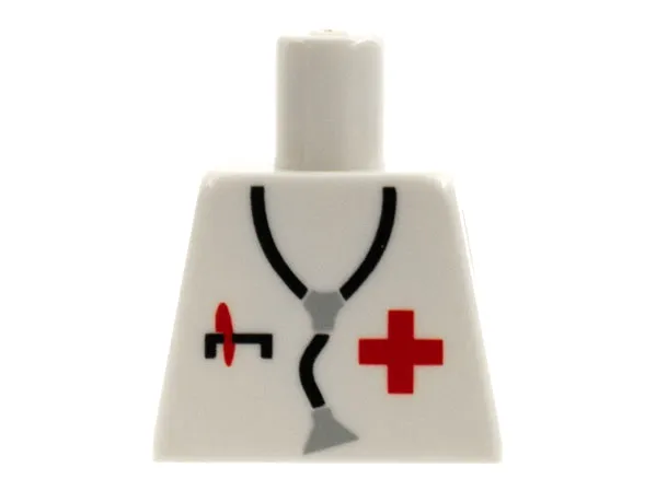 Torso Hospital Red Cross Shirt and Stethoscope Pattern, Inside with Ribs (Reissue)