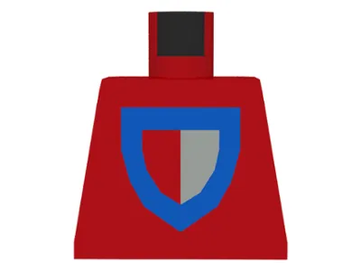 Torso Castle Classic Shield Red/Gray Pattern