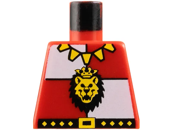 Torso Castle Royal Knights Lion Head and Necklace Pattern