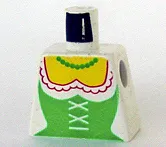 Torso Castle Forestman Green Corset and Necklace Original Bright Pattern (Maiden)