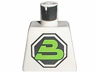 Torso Space Large Black Octagon with Lime Letter 'B' Pattern (Blacktron II)