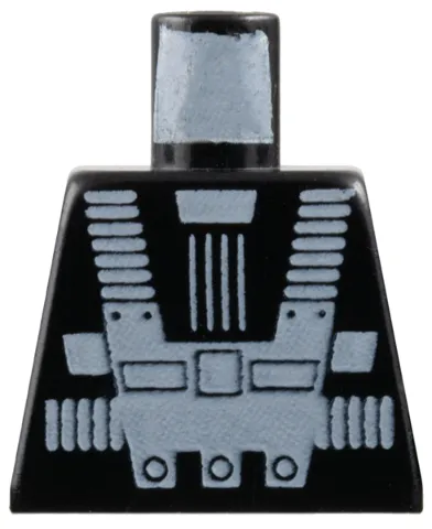 Torso Space White Harness and Chest Panel with Rivets Pattern (Blacktron I)