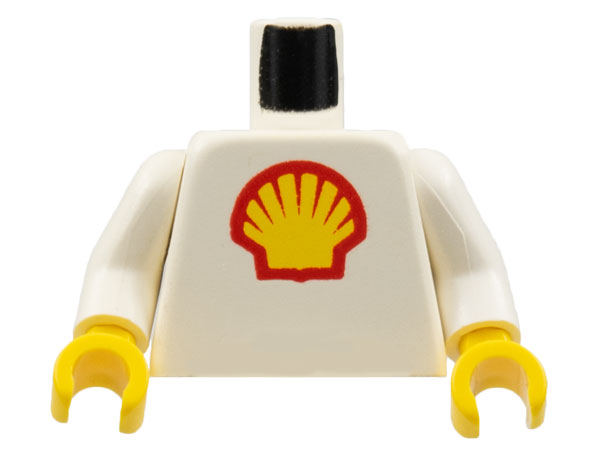 Torso with Red and Yellow Shell Logo Large Pattern / White Arms / Yellow Hands