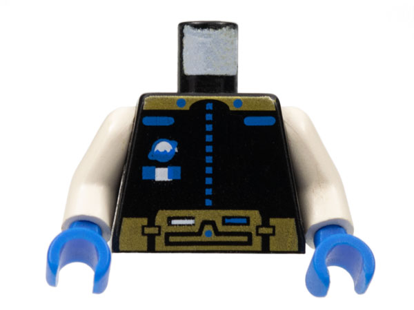 Torso Space Ice Planet Gold Pattern / White Arms / Blue Hands