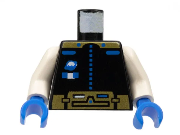 Torso Space Ice Planet Gold Pattern / White Arms / Blue Hands