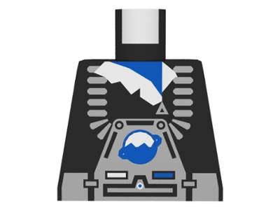 Torso Space Ice Planet Silver Pattern