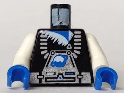 Torso Space Ice Planet Silver Pattern / White Arms / Blue Hands