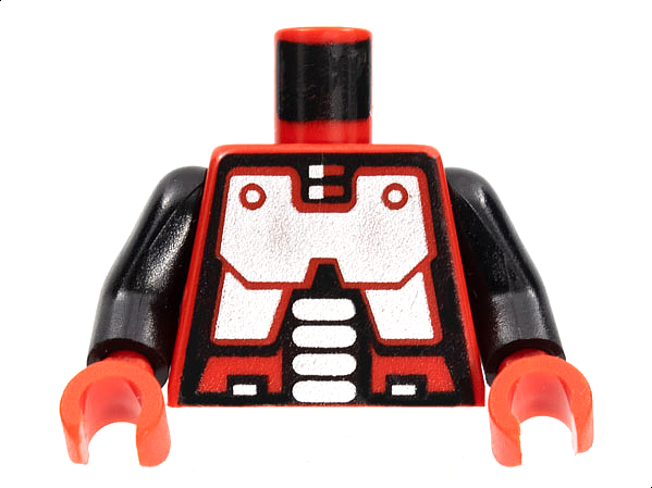 Torso Space Robot Pattern (Spyrius) / Black Arms / Red Hands