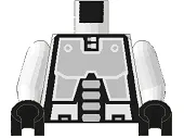 Torso Space Robot Pattern (Exploriens) / White Arms / Black Hands