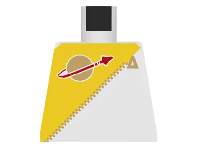 Torso Futuron Uniform with Yellow Panel, Gold Zipper, and Classic Space Logo Pattern