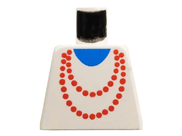 Torso Necklace Red and Blue Undershirt Pattern