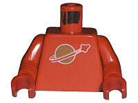 Torso with Classic Space Logo Pattern / Red Arms / Red Hands