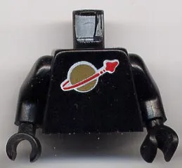 Torso with Classic Space Logo Pattern / Black Arms / Black Hands