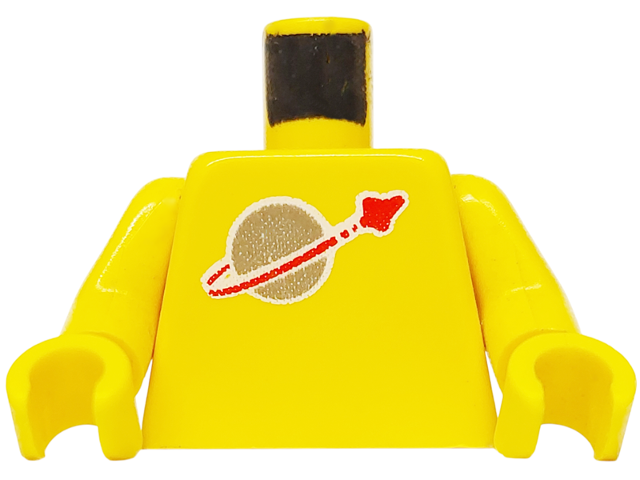 Torso with Classic Space Logo Pattern / Yellow Arms / Yellow Hands