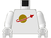 Torso with Classic Space Logo Pattern / White Arms / White Hands
