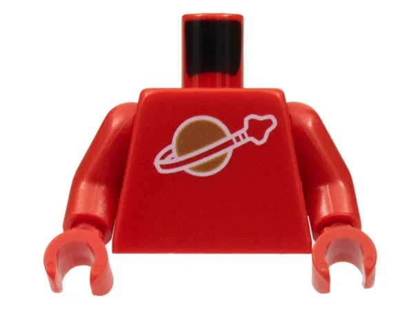 Torso with Classic Space Logo High on Torso Pattern, Inside with Ribs (second reissue) / Red Arms / Red Hands