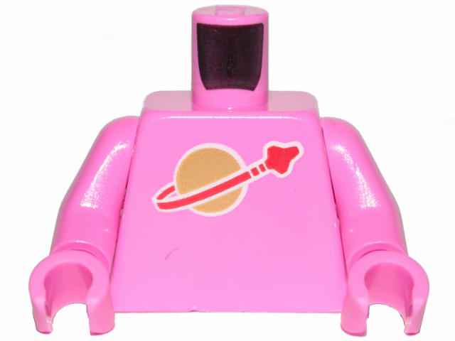Torso with Classic Space Logo High on Torso Pattern, Inside with Ribs (second reissue) / Dark Pink Arms / Dark Pink Hands