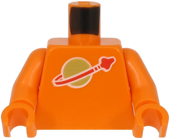 Torso with Classic Space Logo High on Torso Pattern, Inside with Ribs (second reissue) / Orange Arms / Orange Hands