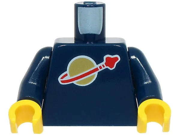 Torso with Classic Space Logo High on Torso Pattern, Inside with Ribs (second reissue) / Dark Blue Arms / Yellow Hands (BAM)
