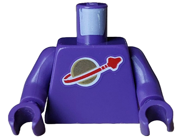 Torso with Classic Space Logo High on Torso Pattern, Inside with Ribs (second reissue) / Dark Purple Arms / Dark Purple Hands
