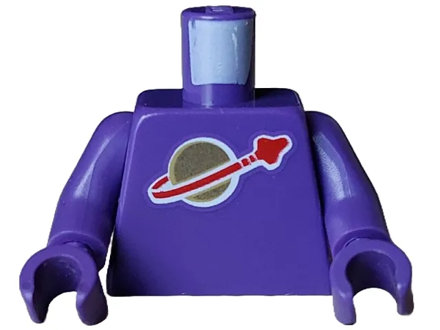 Torso with Classic Space Logo High on Torso Pattern, Inside with Ribs (second reissue) / Dark Purple Arms / Dark Purple Hands