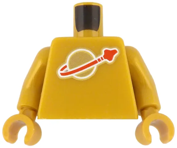 Torso with Classic Space Logo High on Torso Pattern, Inside with Ribs (second reissue) / Pearl Gold Arms / Pearl Gold Hands