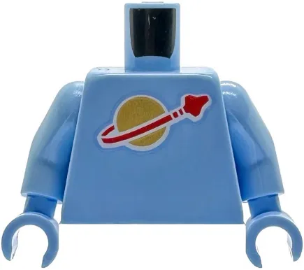 Torso with Classic Space Logo High on Torso Pattern, Inside with Ribs (second reissue) / Bright Light Blue Arms / Bright Light Blue Hands